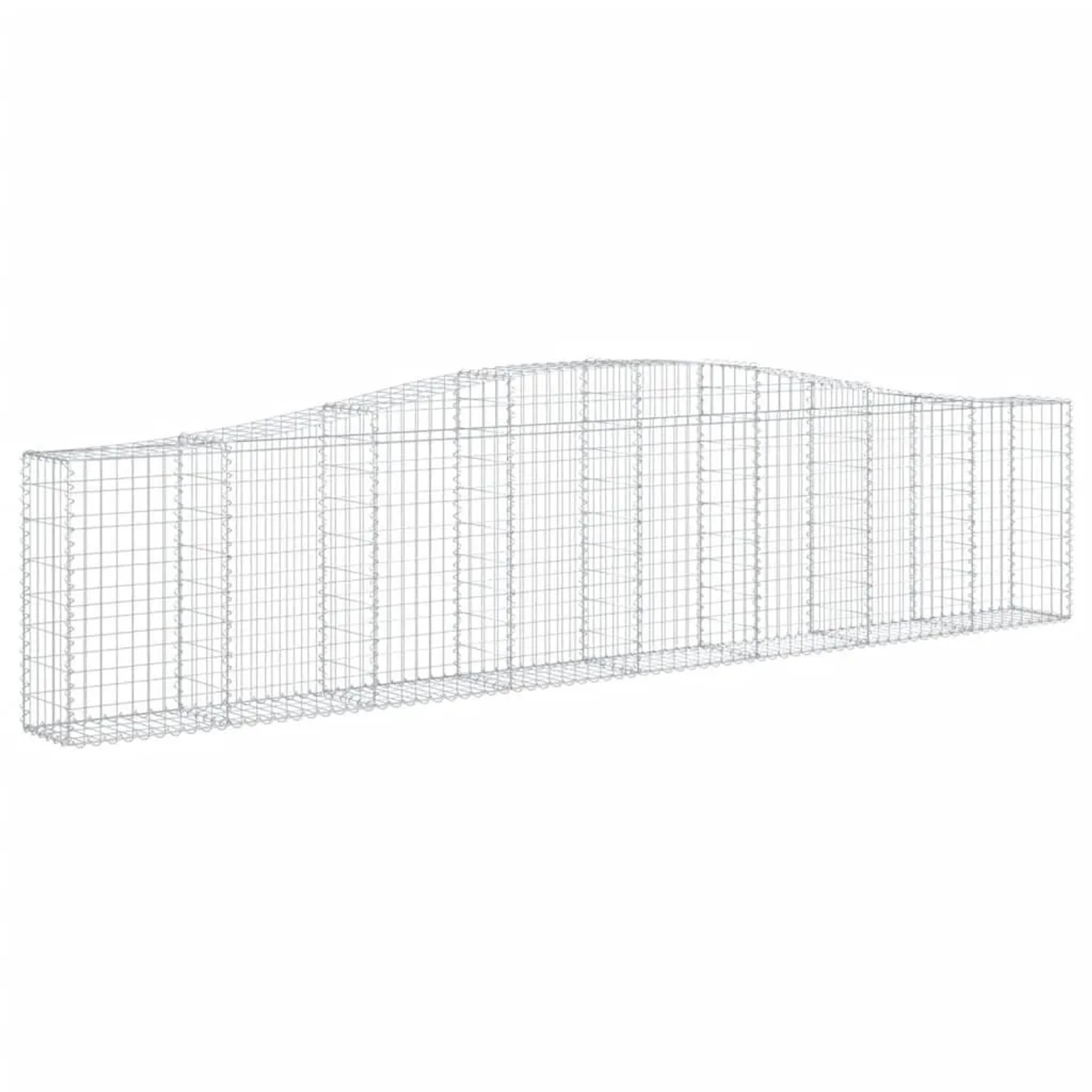 vidaXL Gabionen mit Hochbogen 15 Stk 400x30x80/100cm Verzinktes Eisen 3145822