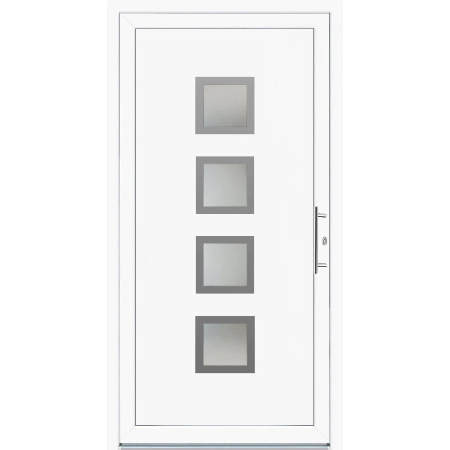 Panto Kunststoff-Haustür K025 Weiß 100 cm x 200 cm DIN R