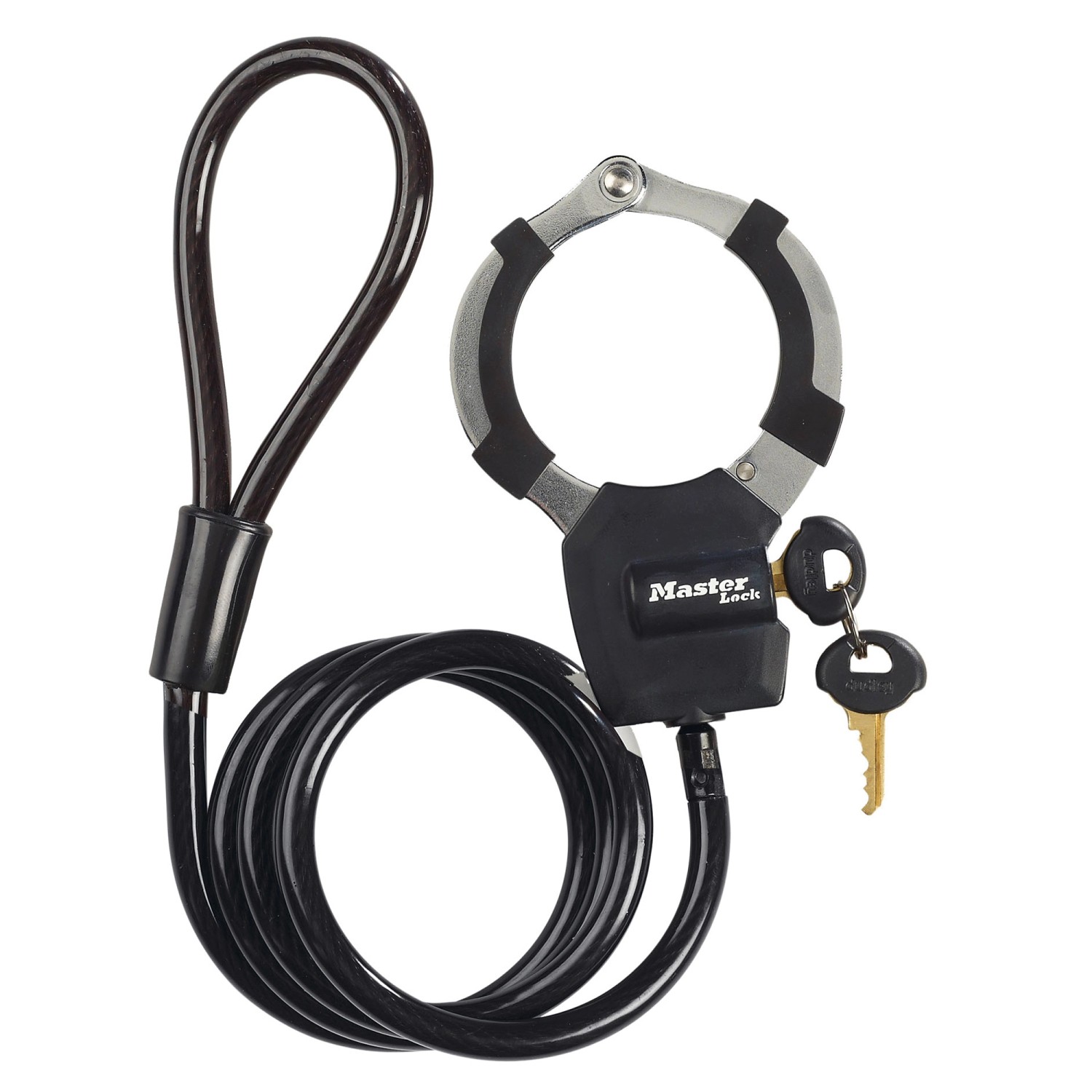 Thumbnail - Master Lock Kabelschloss Street Cuff 8275EURDPROBLK Schwarz-Silber 1 m