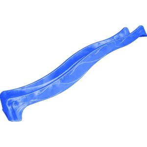 Blaue Wellenrutsche 3m lang aus HDPE Kunststoff für Spielturm oder Garten.