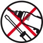 Symbol: Montage der Gardinia Spannstange ohne Bohren/Schrauben.