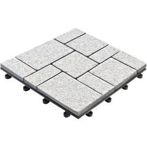 Florco Naturstein-Klickfliese Stone Granit, 30x30 cm, mit Klicksystem für den Außenbereich.