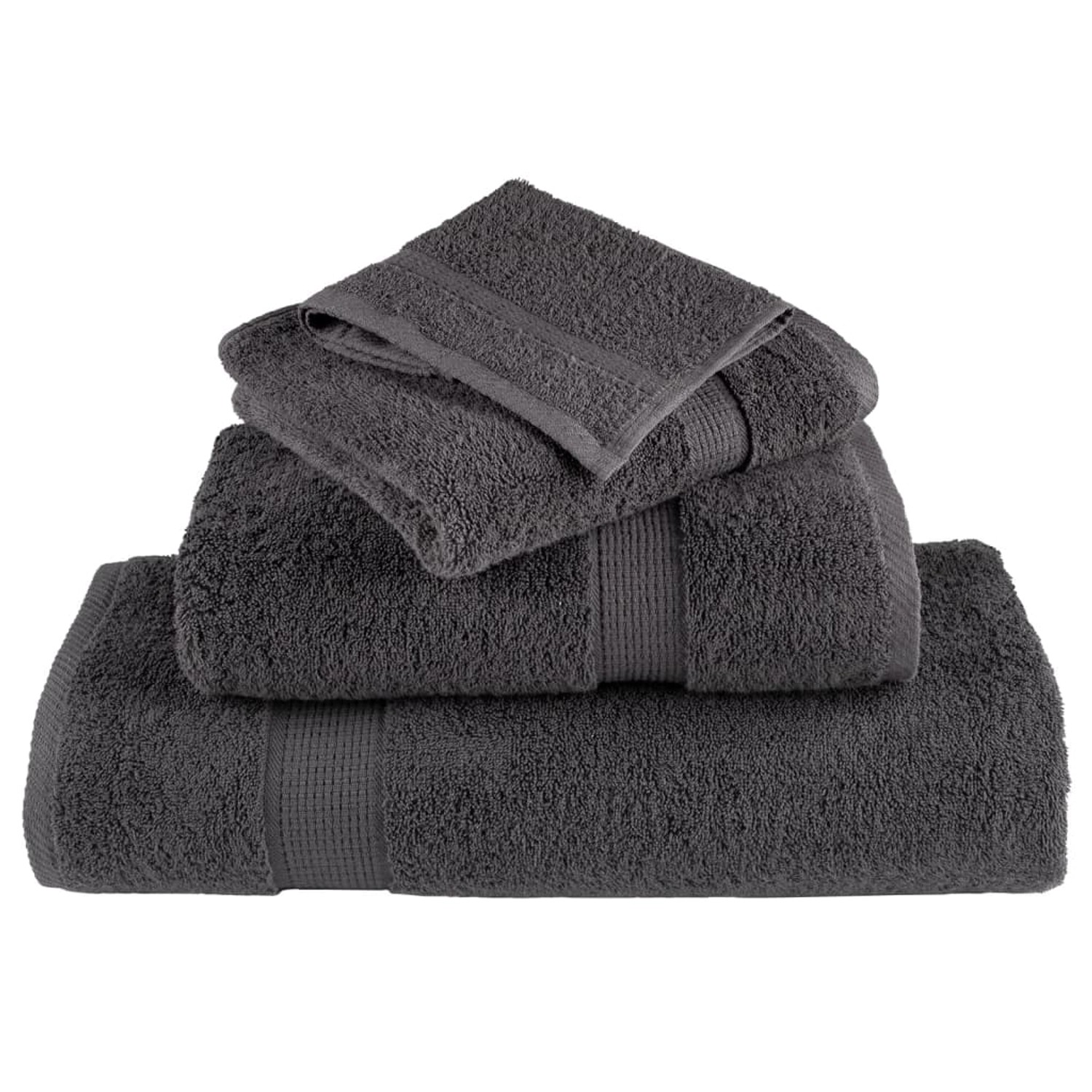 vidaXL Premium-Handtücher 50 Stk Anthrazit 50x100cm 600 g/m2 Baumwolle