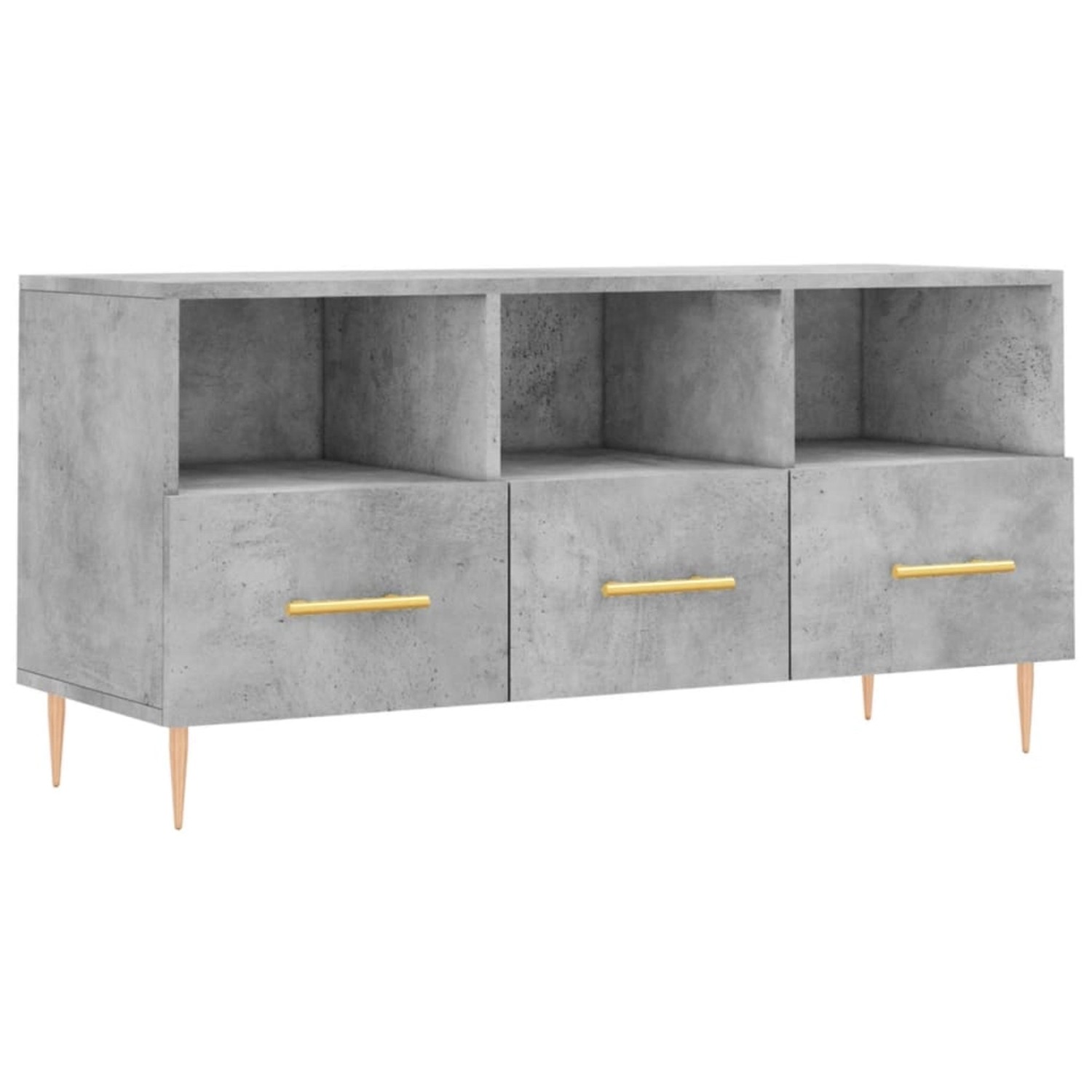 VidaXL TV-Schrank Betongrau 102x36x50 cm Holzwerkstoff  Modell 9 günstig online kaufen