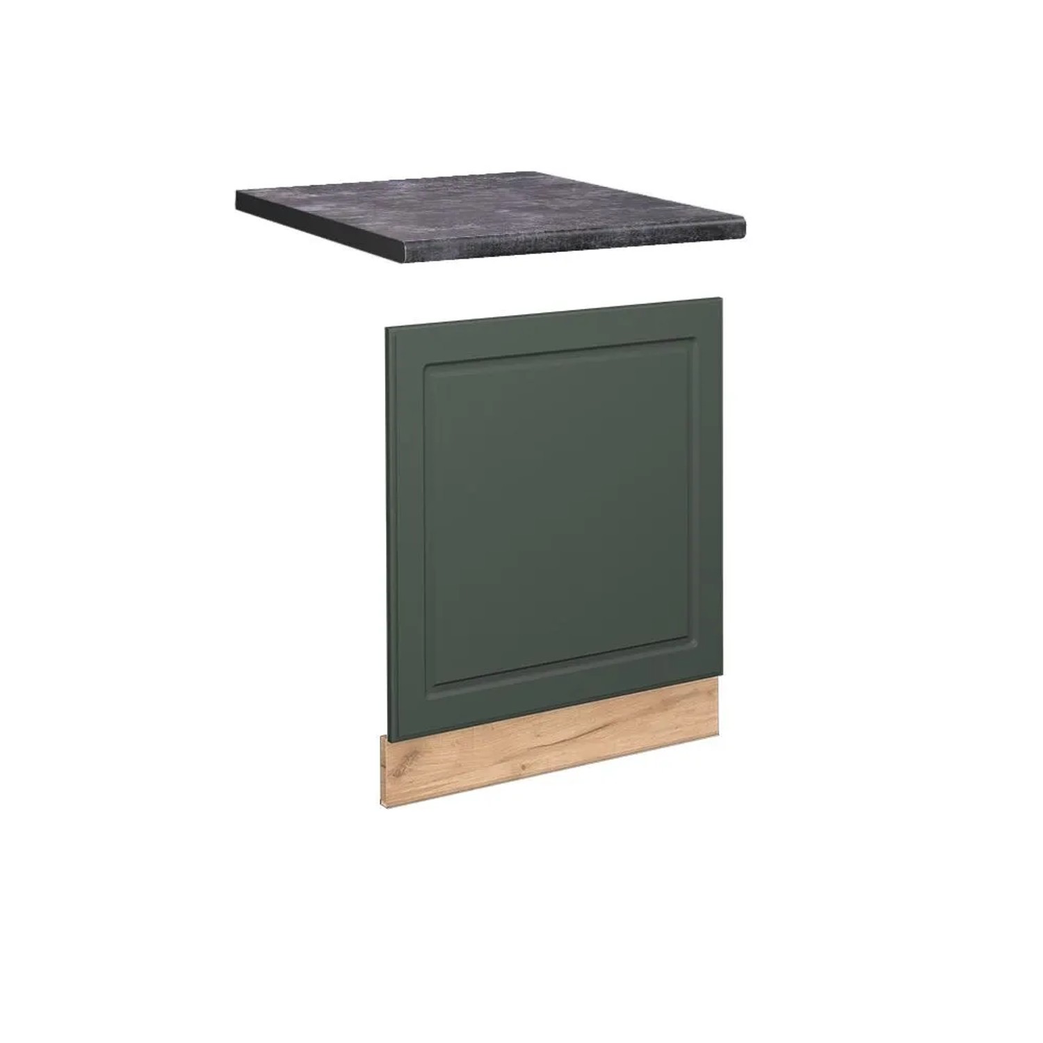 Vicco Frontblende Fame-Line Grün-Gold Landhaus Goldkraft Eiche 60 cm AP Anthrazit