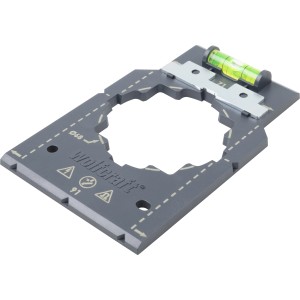 wolfcraft Markier- und Ausrichtschablone für Elektroinstallationsdosen und Einsätze.