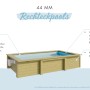 Karibu Holzpool Triton, kesseldruckimprägniert, mit Poolfolie und Leiter. Ideal für Garten und Familie.
