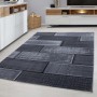 Ayyildiz Kurzflorteppich Plus 8007, schwarz, 120x170 cm. Moderner Teppich mit Holz-Optik.