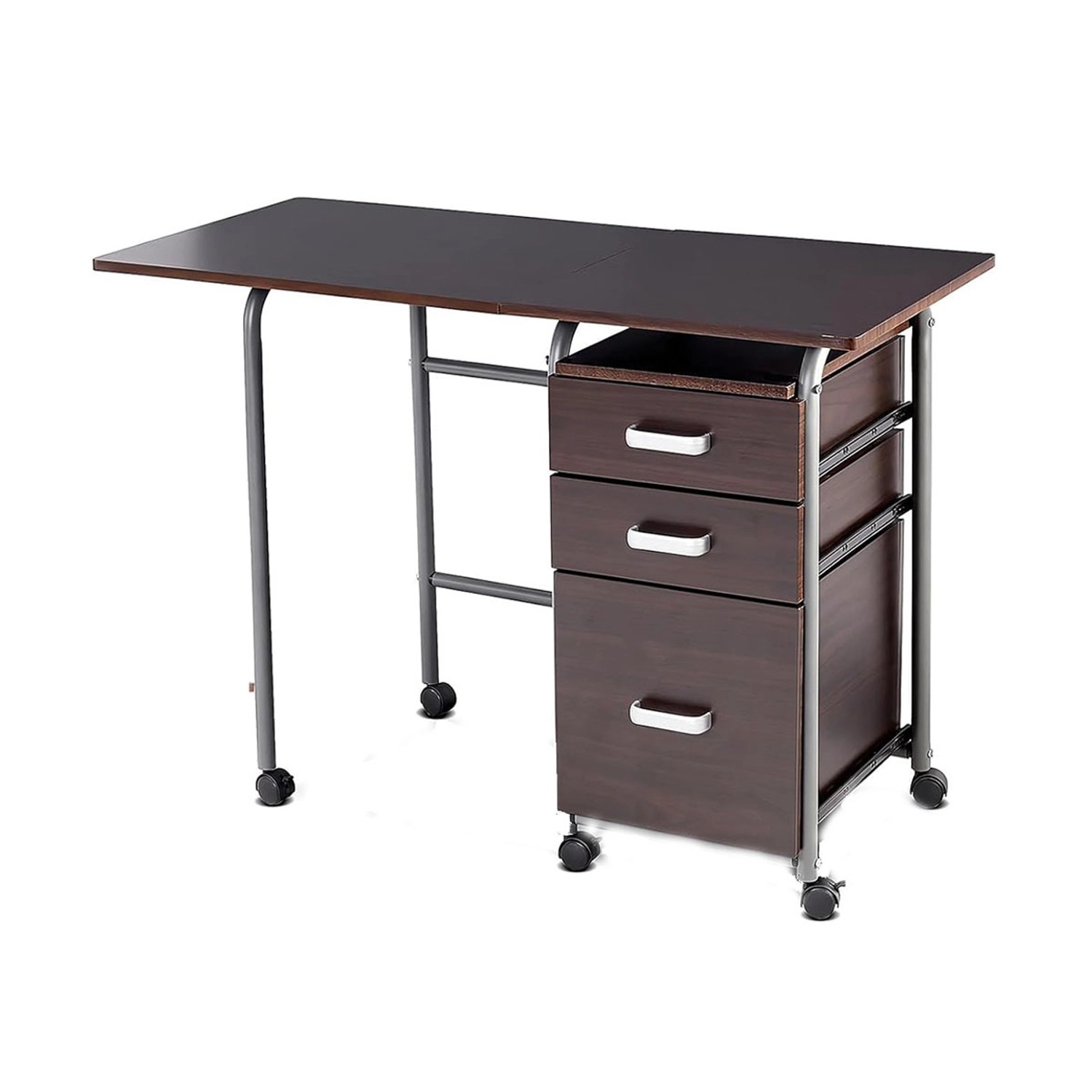 Costway Klappbarer Computertisch 105 x 50 x 75 cm Braun günstig online kaufen