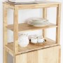 SoBuy Esstisch mit Regalen Klapptisch Schreibtisch 98x126x60cm Natur FWT70-N_7