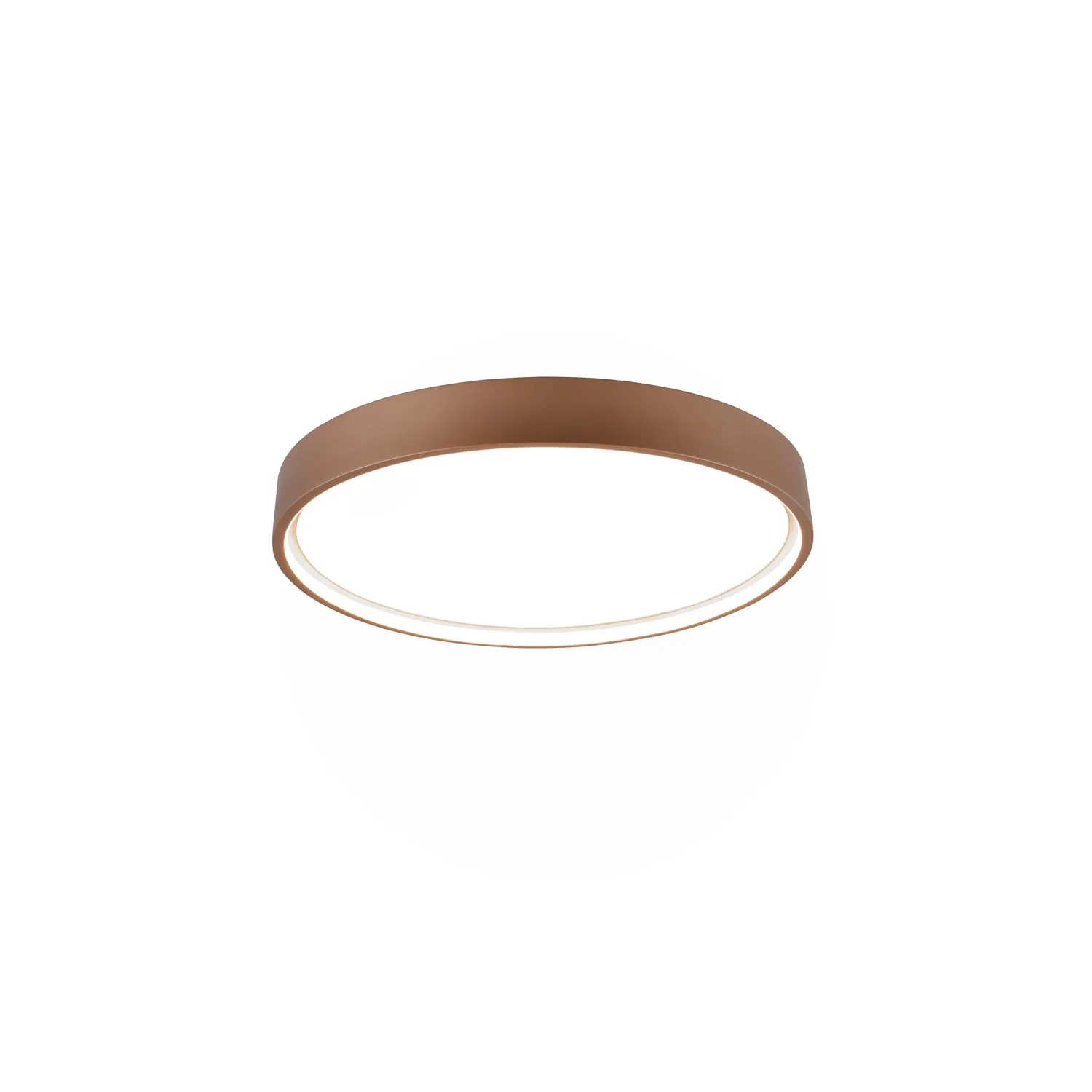 Moderne, runde Trio LED-Deckenleuchte Doha in Coffee, Ø 45 cm. Schlichte Deckenlampe für Wohnräume.