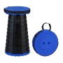 Relaxdays Teleskophocker Kunststoff Schwarz Blau Höhenverstellbar 44,5 cm x 25 cm 0,9 kg