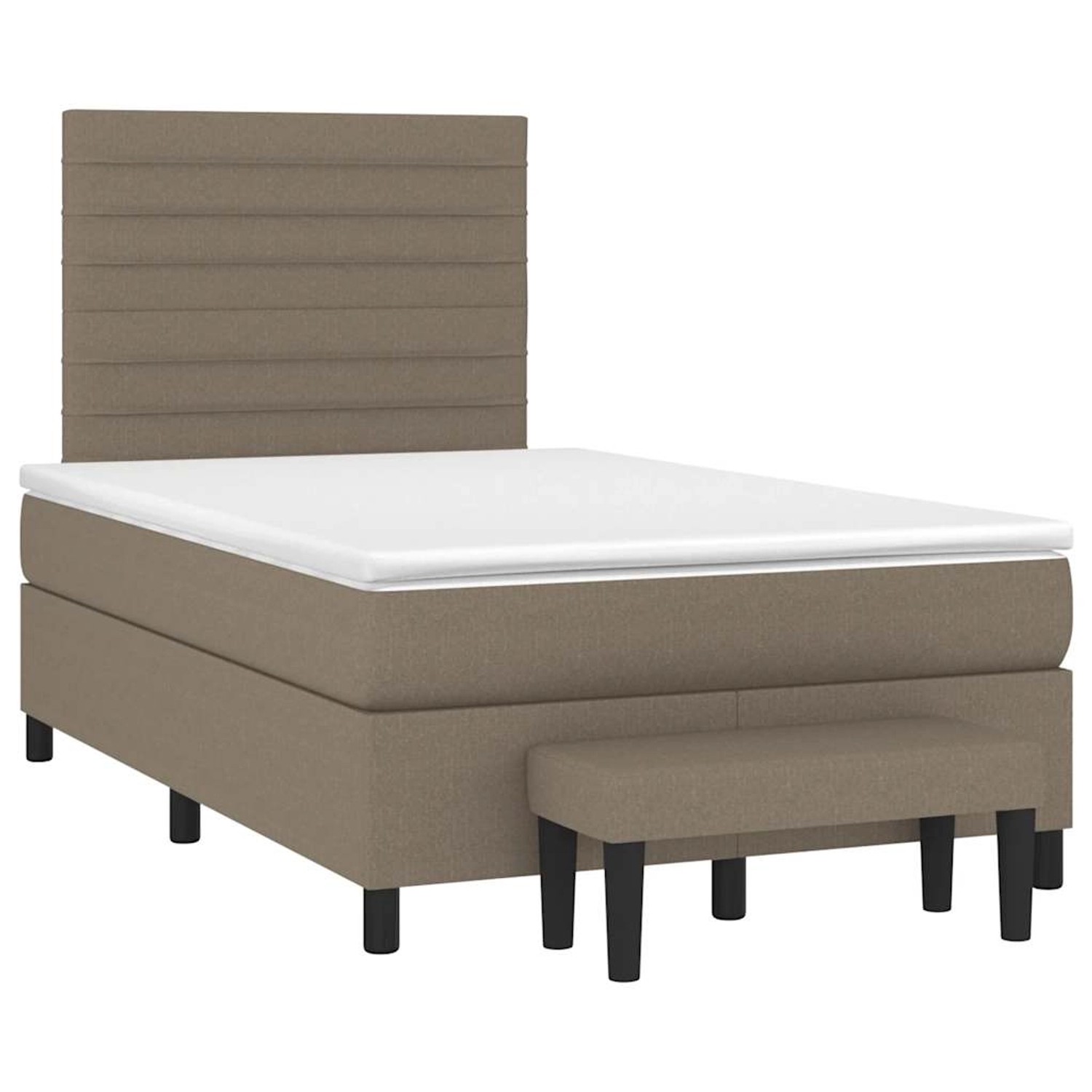 vidaXL Boxspringbett mit Matratze Taupe 120x190 cm Stoff2100649 günstig online kaufen
