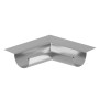 Sarei Alu-Dachrinnenwinkel Piccolo Inneneck 90° für RG 80 Dachrinne, Natur Aluminium.
