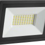 Schwarzer LED-Außenstrahler FL 21W aus Aluminium für Garten, Terrasse und Einfahrt.