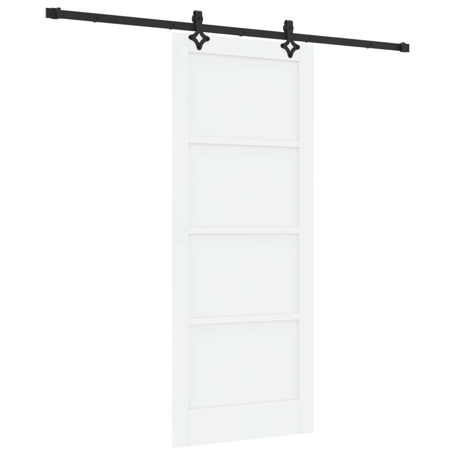 vidaXL Schiebetür ORKDAL Weiß 83 x 202 cm Massives Kiefernholz 3445551