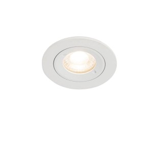 Weißer, runder QAZQA Einbaustrahler Xena Round IP44 für Lampen & Leuchten.