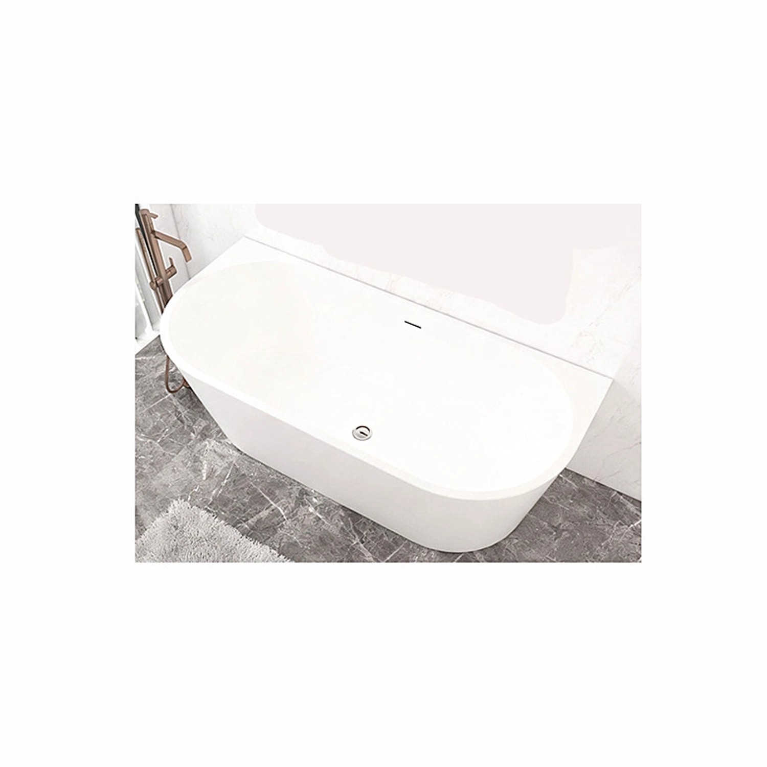 Duschparadies Freistehende Badewanne 150x75x58cm mit Siphon Acryl Set Acryl günstig online kaufen