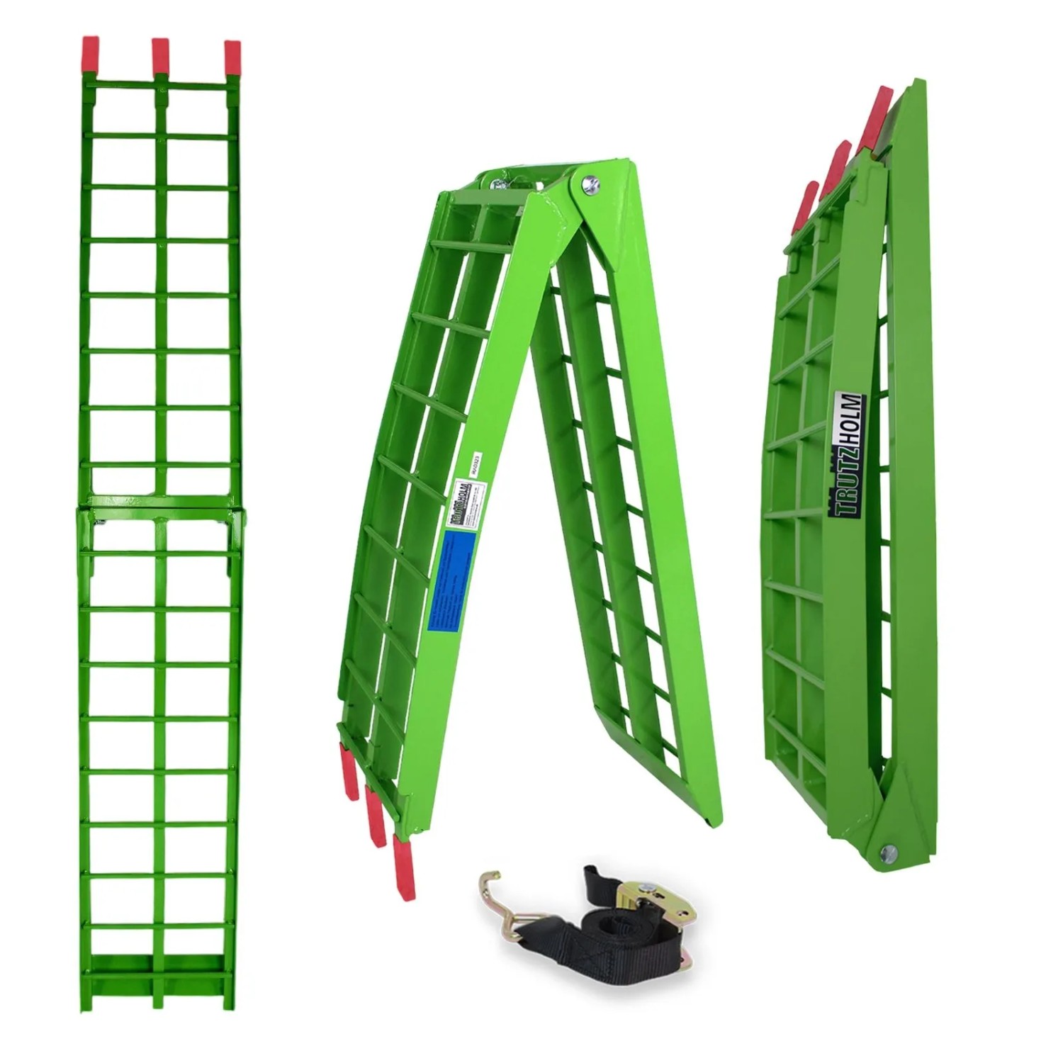 TRUTZHOLM 1 x Auffahrrampe Klappbar Länge 180 cm Riffelstab