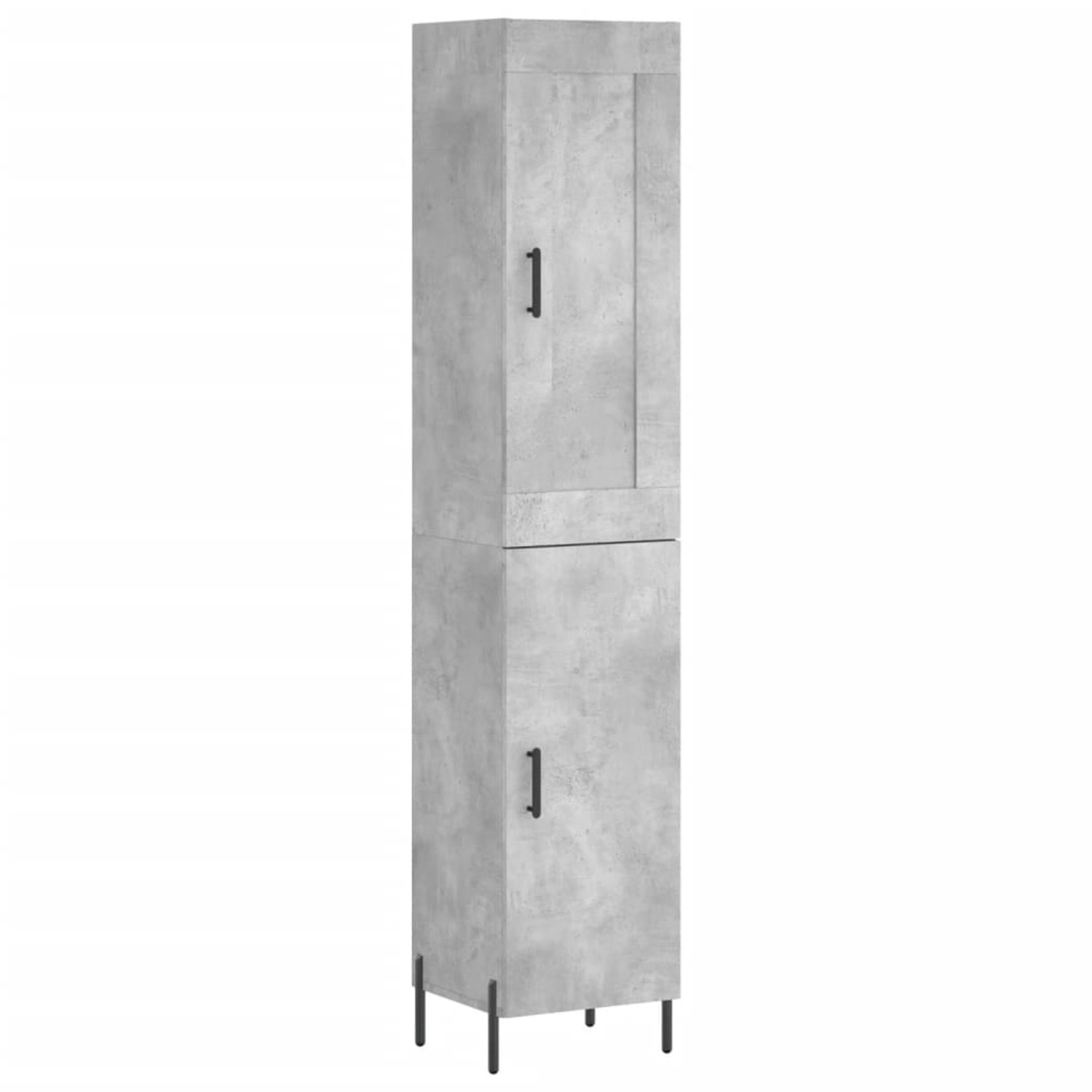 vidaXL Highboard Betongrau 34,5x34x180 cm Holzwerkstoff 3200141 günstig online kaufen