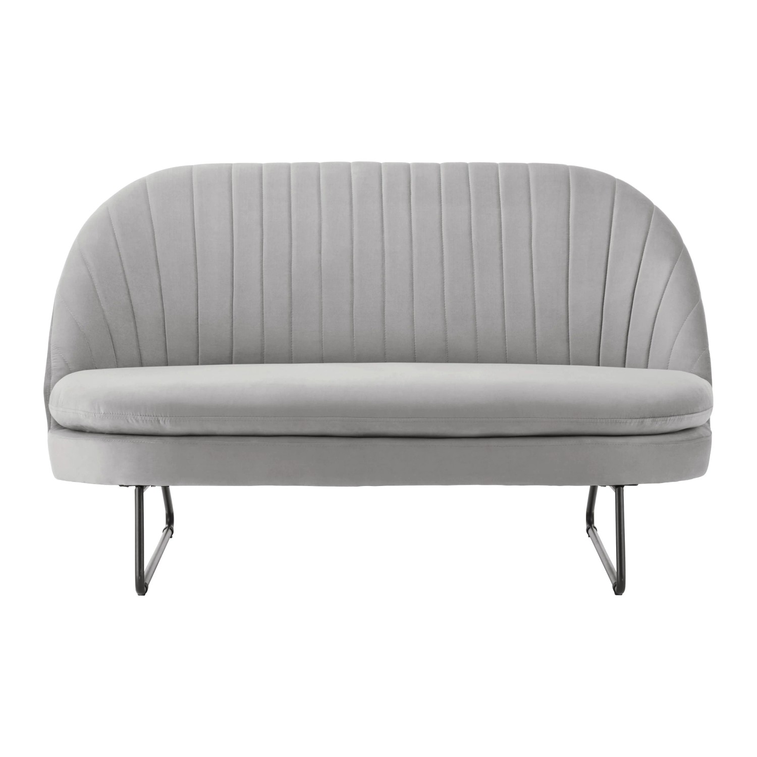 Bessagi Home Sofa Luigi Hellgrau Samt