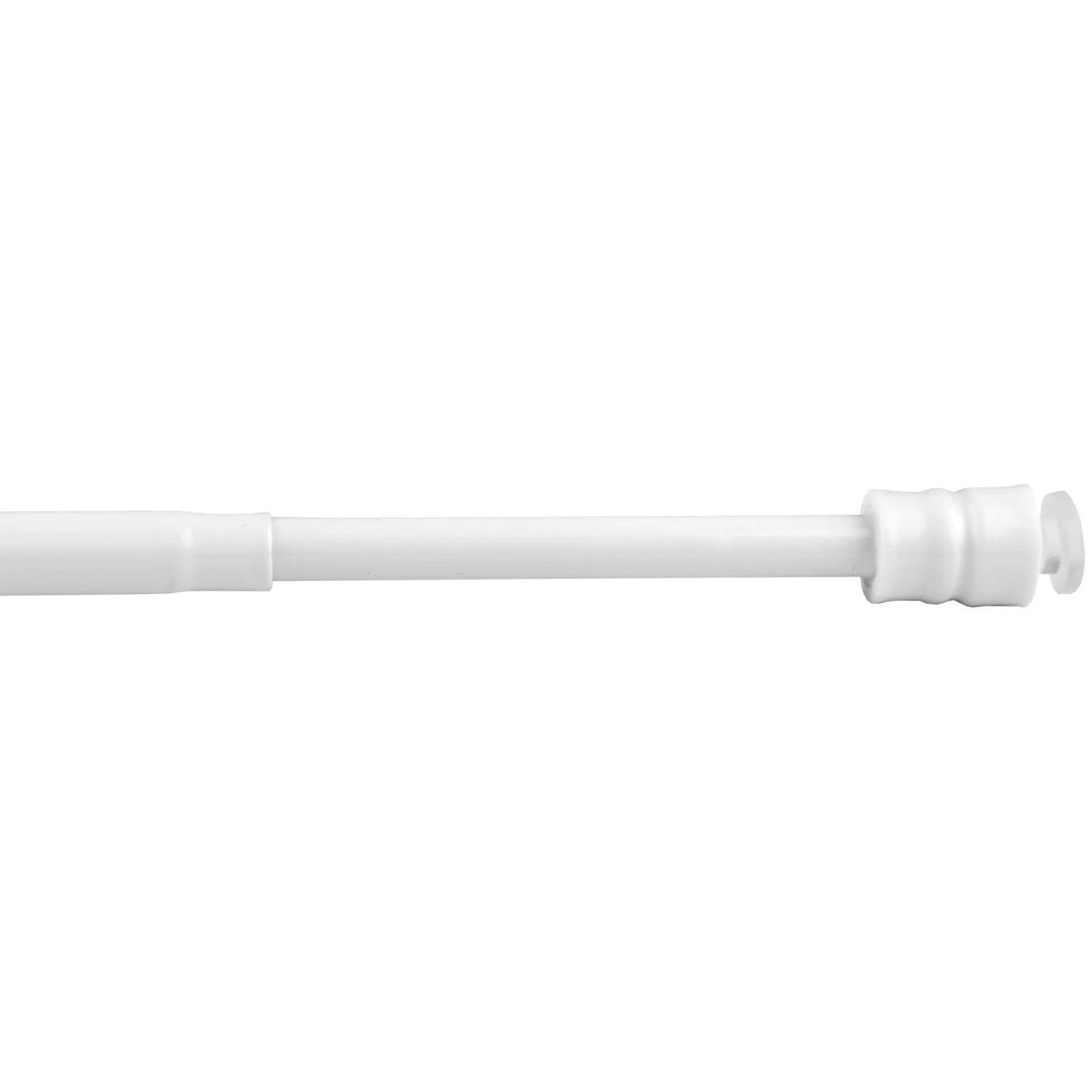 Weiße Bestlivings Klemmstange mit Schraubtechnik, 80-120 cm, für Gardinen.