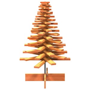 vidaXL Weihnachtsbaum zum Schmücken Wachsbraun 100cm Massivholz Kiefer 858206