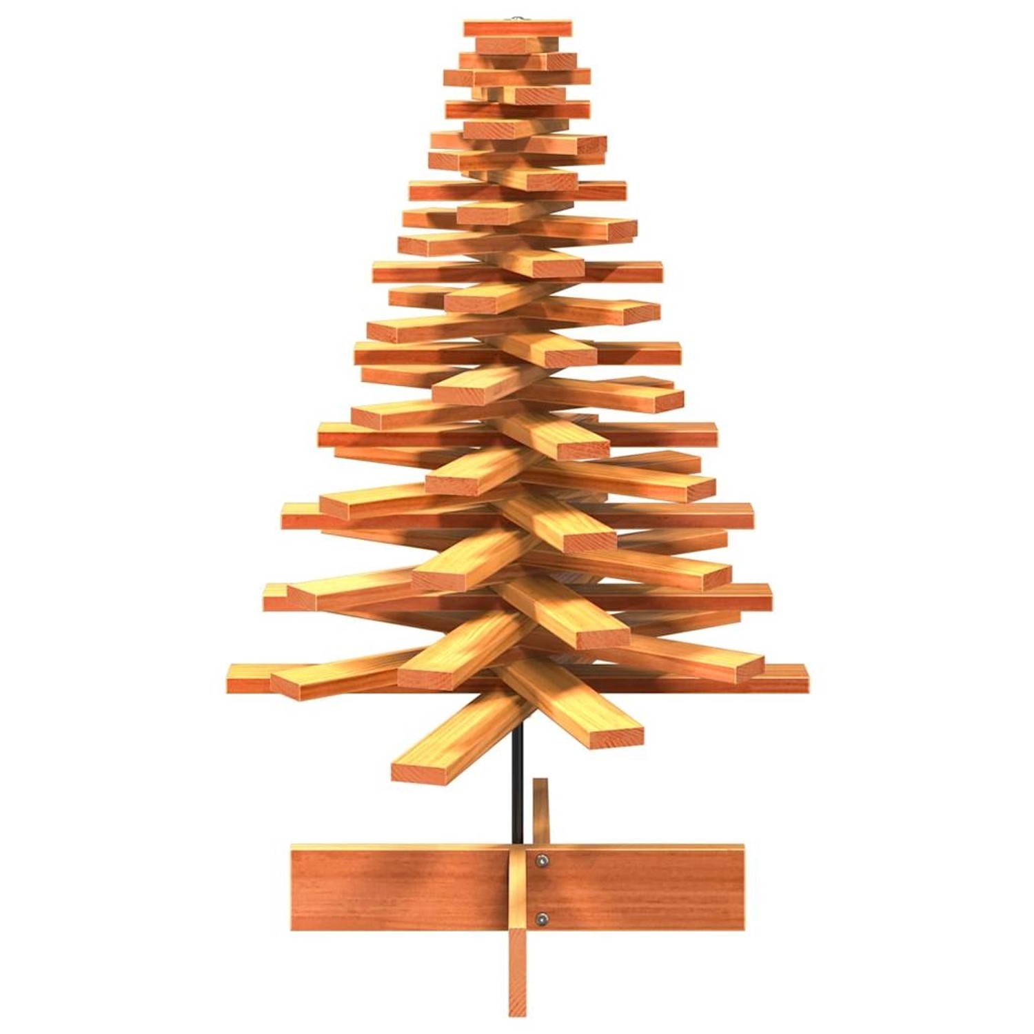 vidaXL Weihnachtsbaum zum Schmücken Wachsbraun 100cm Massivholz Kiefer 858206