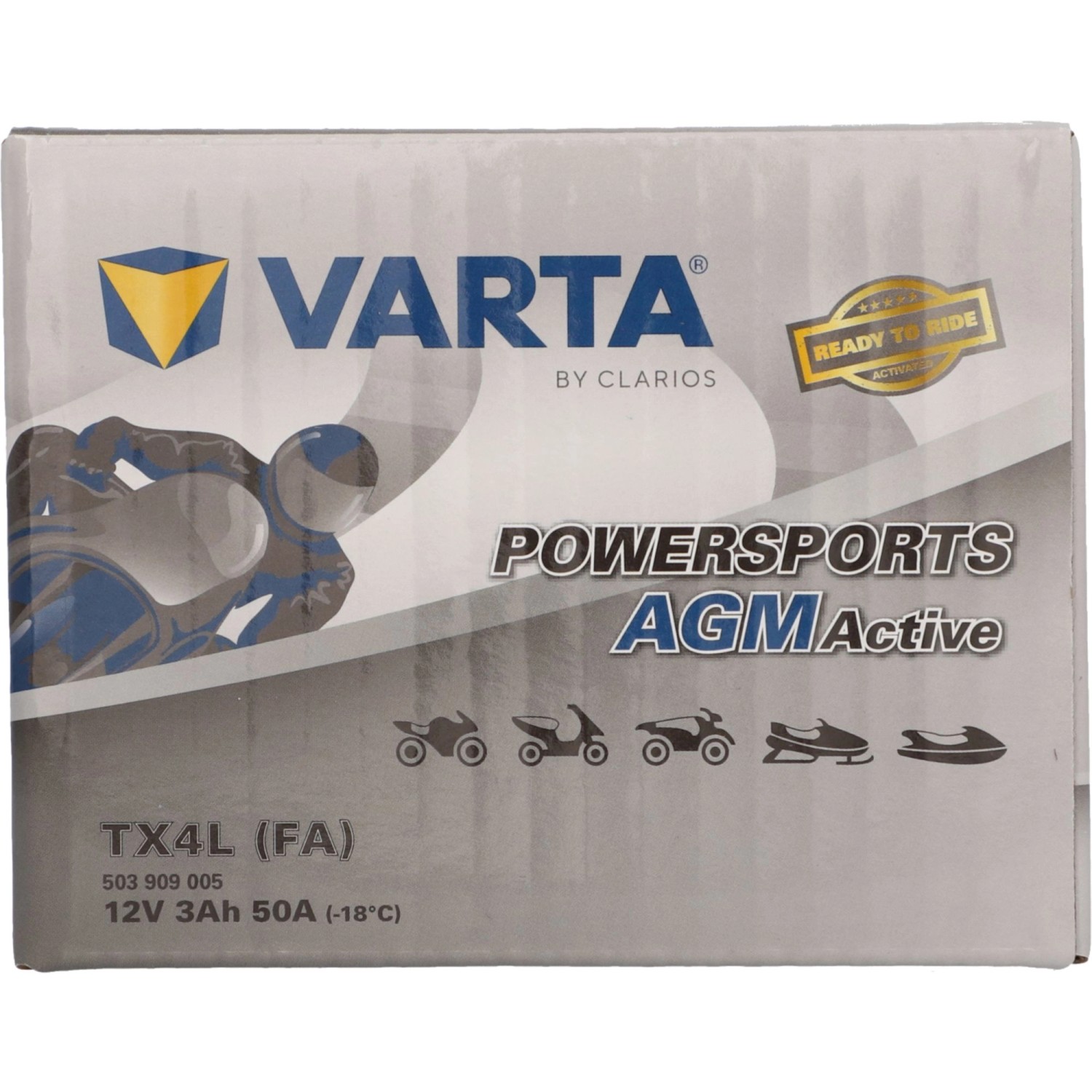 Varta MoBa Batterie 3Ah Powersports Active AGM im Karton, geeignet für Motorrad, Quad, Jetski.