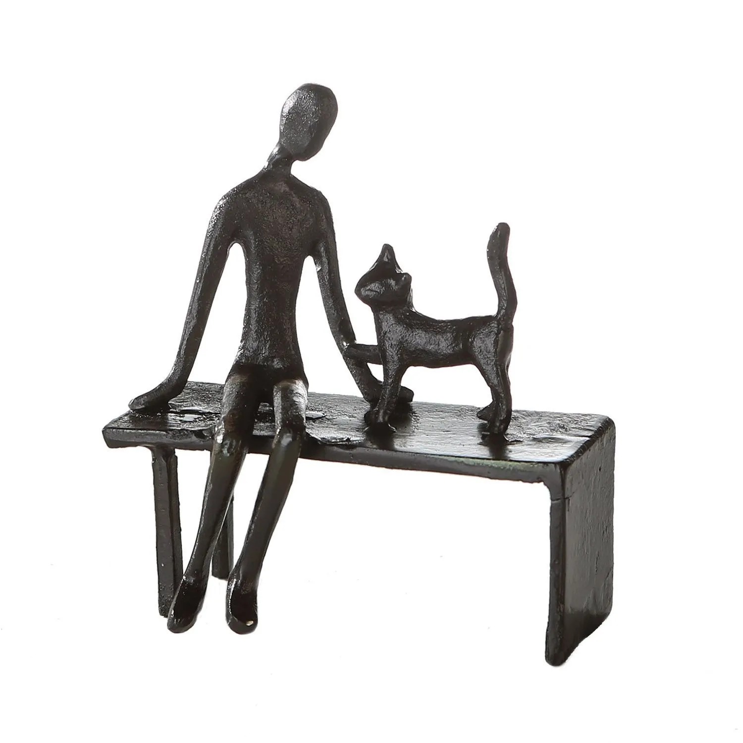 Gilde Skulptur Zuwendung Braun 12 cm x 11 cm