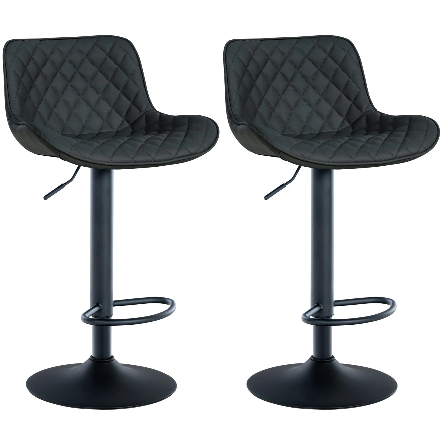 CLP 2er Set Barhocker Minosa schwarz/Kunstleder