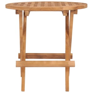 Klappbarer Gartentisch aus Teakholz, 50x50 cm, ideal für Balkon und Terrasse.