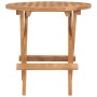 Klappbarer Gartentisch aus Teakholz, 50x50 cm, ideal für Balkon und Terrasse.