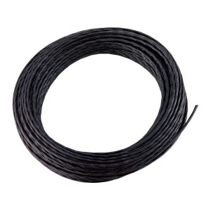 Schwarzer LUX Trimmerfaden, 1,6 mm x 15 m, aufgerollt.