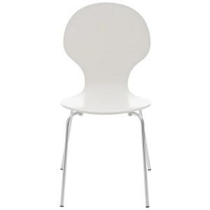 DELUKE Besucherstuhl ATHENS Holz Weiß 43x45x86cm Konferenzstuhl Wartezimmerstuhl Bürostuhl