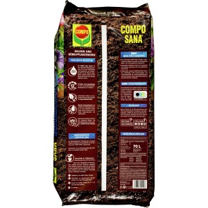 Sack Compo Sana Balkon- und Kübelpflanzenerde, 70 Liter. Spezialerde für Balkon- und Terrassenpflanzen.
