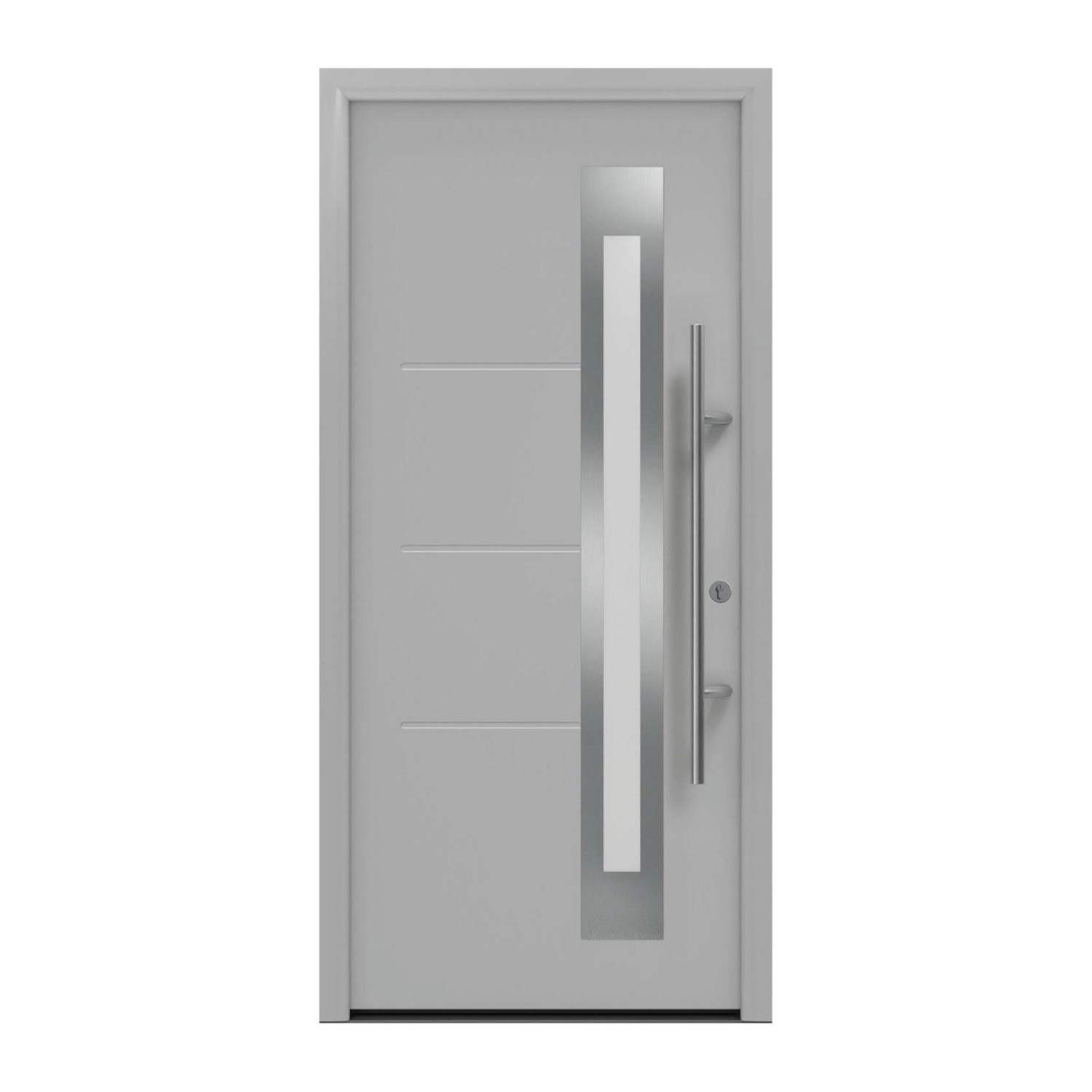 EcoStar Haustür Isopro Secur IPS 780S Weißaluminium 110 cm x 210 cm DIN R günstig online kaufen