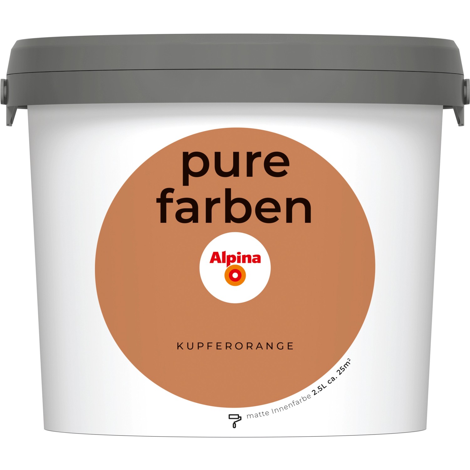 Alpina Wandfarbe Pure Farben Kupferorange 2,5 l