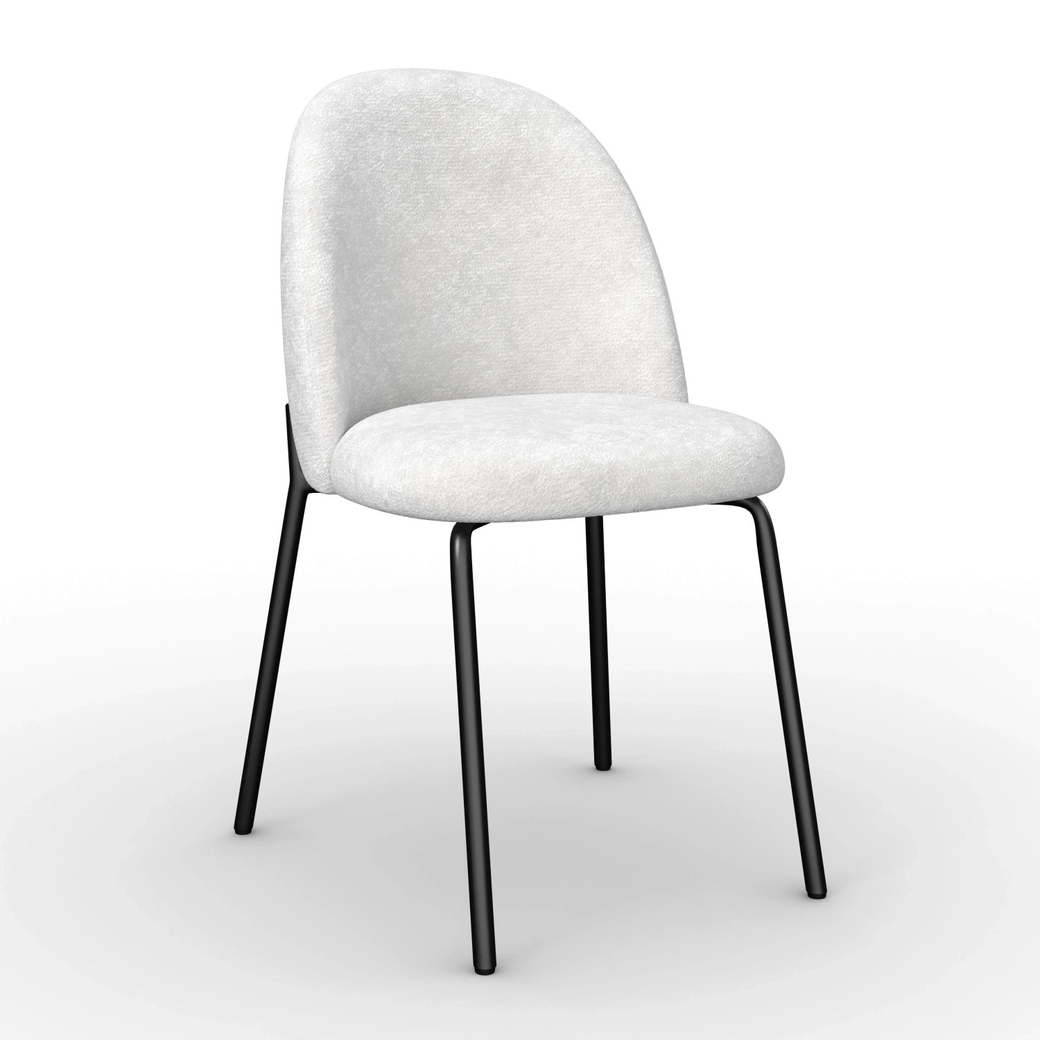 Bessagi Home Stuhl Elora Hellgrau Webstoff Gepolstert