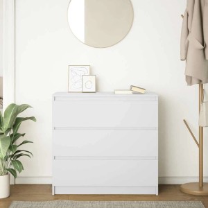 vidaXL Sideboard Weiß 80x35x76 cm Holzwerkstoff 861733
