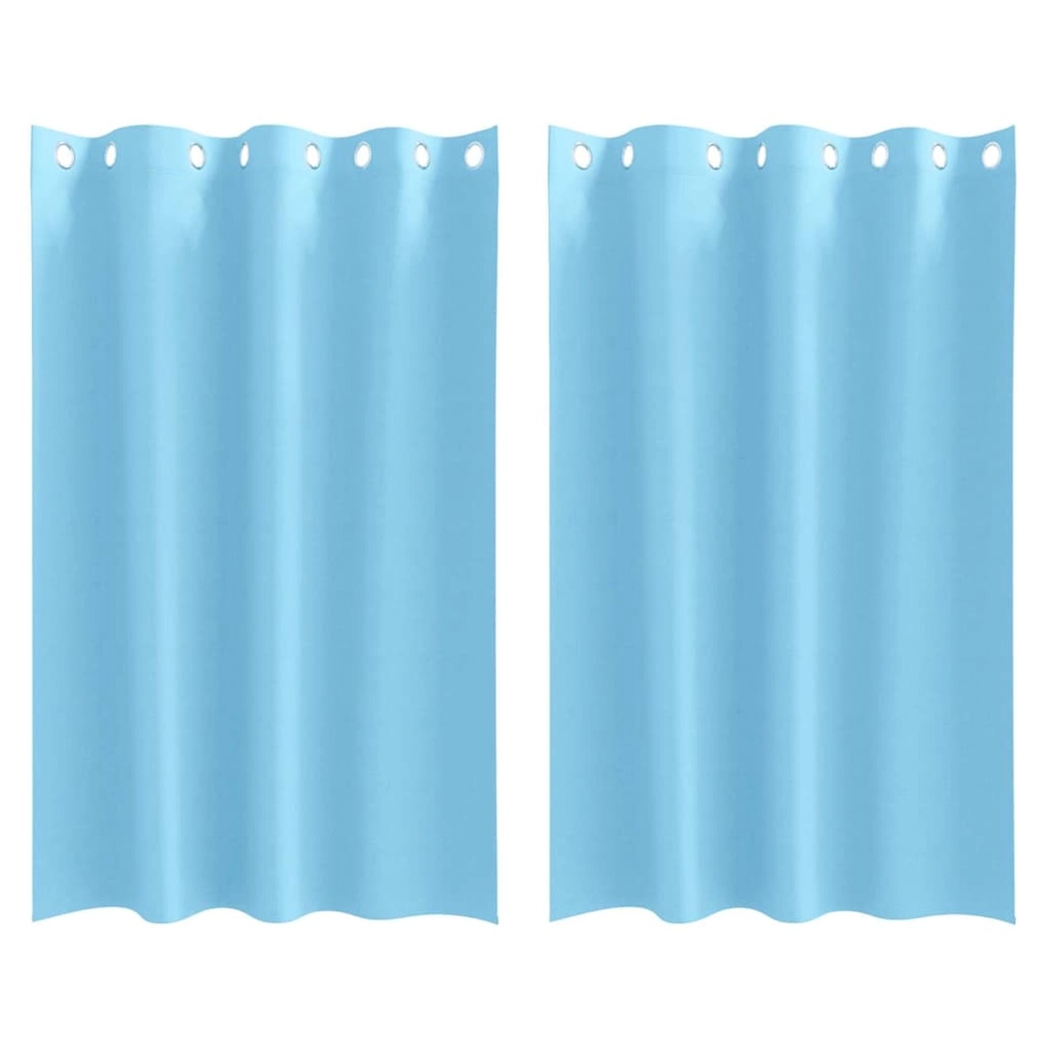 vidaXL Verdunkelungs-Vorhänge mit Ringen Himmelblau Polyester 4107324 günstig online kaufen