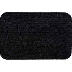 Anthrazitfarbene OBI Fußmatte mit Ripsstruktur, 40x60 cm, für den Innenbereich.