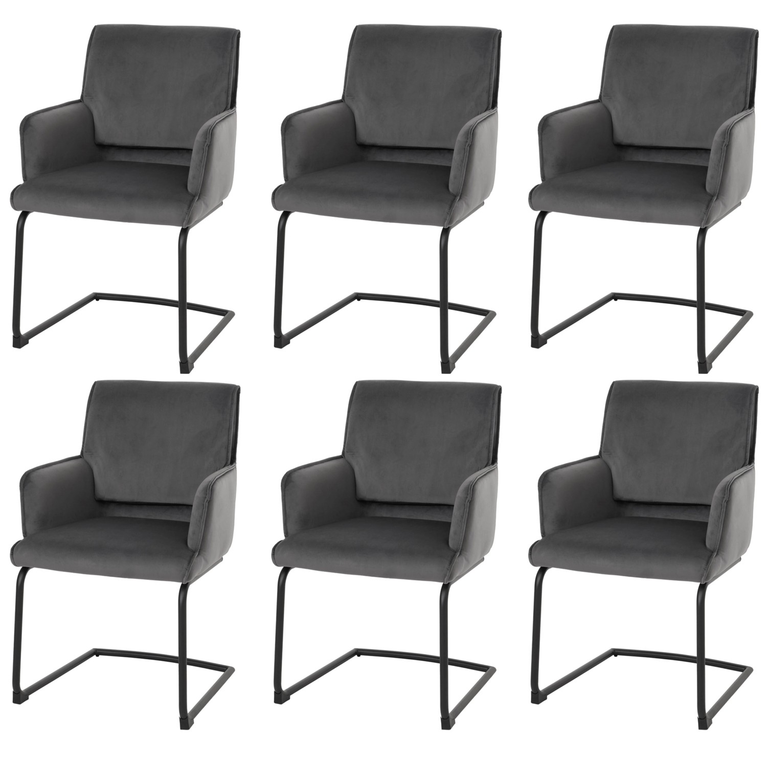 MCW Freischwinger N60 6er-Set Dunkelgrau günstig online kaufen