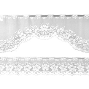 Arsvita Bistrogardinen-Set Mona, 2-teilig, mit floralem Muster, 160x30/60cm, für eine gemütliche Fensterdekoration.