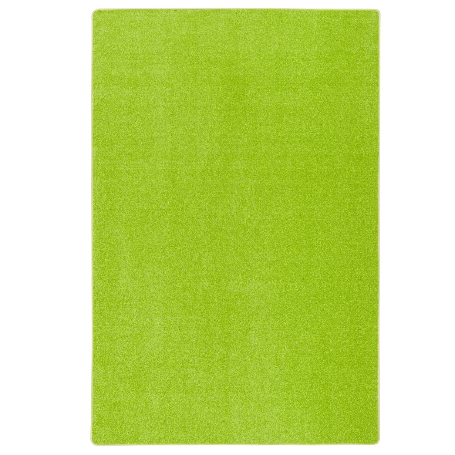 Rechteckiger, grasgrüner Snapstyle Trend Velours Teppich Joy, 133x133cm.