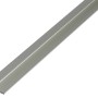 Silbernes Bodenausgleichprofil aus Aluminium, 9x20x1000 mm, für Bodenübergänge.