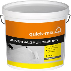 Eimer Universalgrundierung (5 l) von Quick-Mix, geeignet für innen und außen.