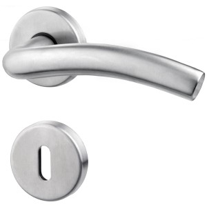 AnsaPro Rosettengarnitur Ohm aus Edelstahl für Zimmertüren.