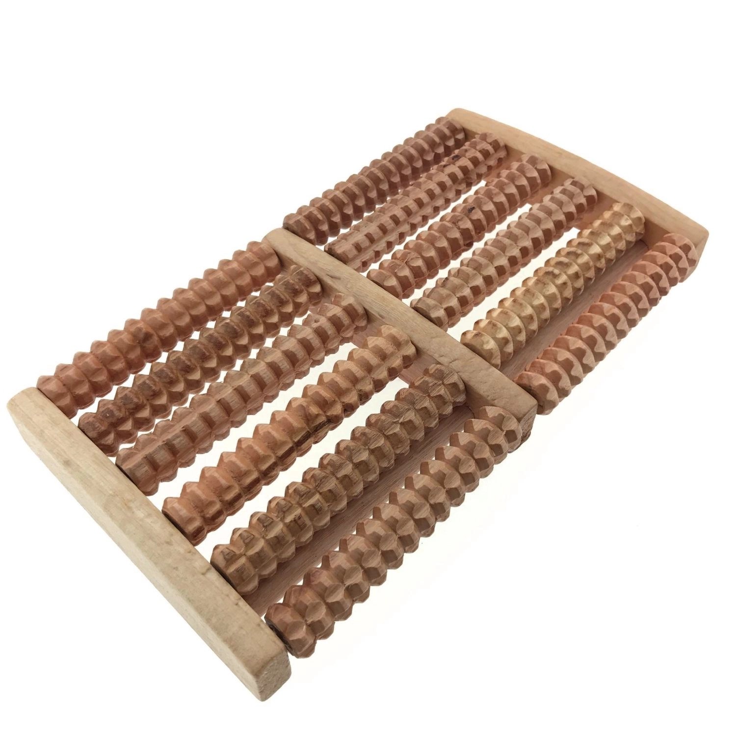 Dewello Hochwertiger Fussroller Fussmassage Stressreduzierung Entspannung Holz 2 X 6 Rollen Über 1000 Massagenoppen