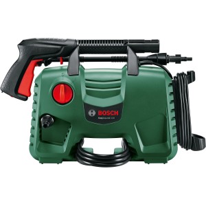 Bosch EasyAquatak 120 Hochdruckreiniger, grün, mit Pistole und Zubehör.
